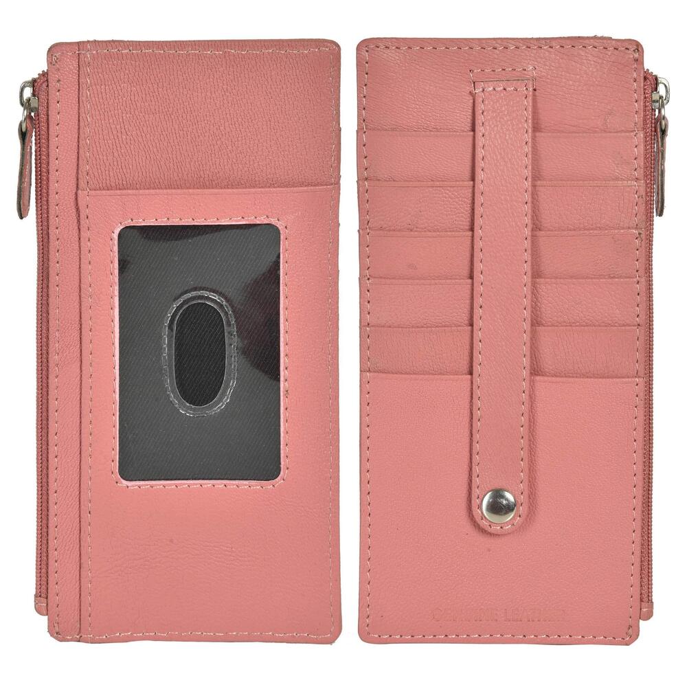 7423 Leatherboss Leather All in One Card Case Holder Slim Wallet With a